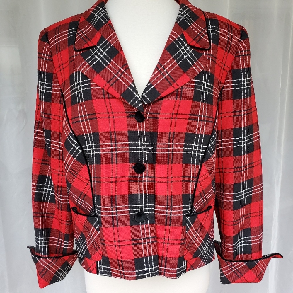 PENDLETON Traditional plaid split collar blazer 14 - image 1
